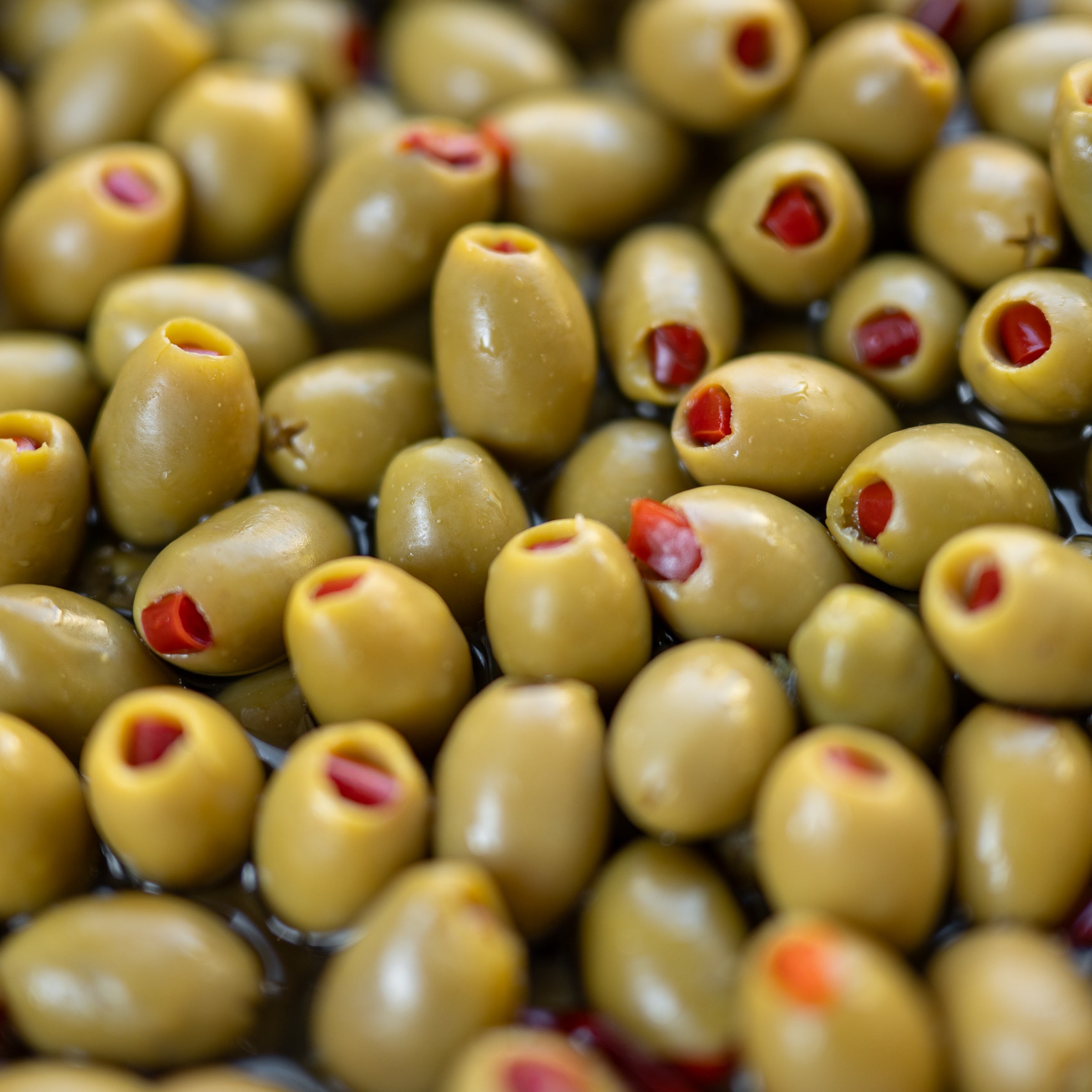 Different varieties of olives